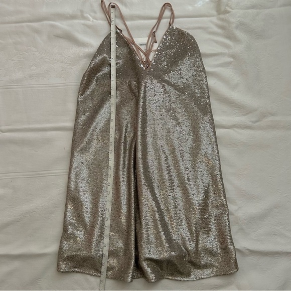 NWT THE JETSET DIARIES Gold Diamond Sequin Mini Dress - Picture 16 of 16